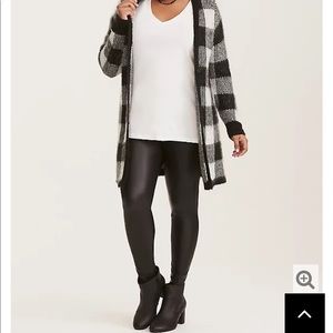 NWT- Torrid black faux leather leggings size 18/20